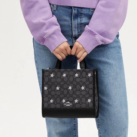 Coach NEW! Star Print Signature Jacquard Dempsey Tote w/Tags! - Picture 10 of 16